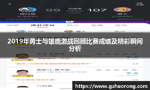 2019年勇士与雄鹿激战回顾比赛成绩及精彩瞬间分析